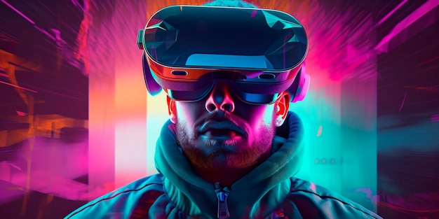 Wciągający zestaw słuchawkowy do rzeczywistości wirtualnej do gier i rozrywki Szczegółowa sztuczna inteligencja generująca urządzenie VR