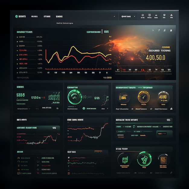 Web Dashboard Scalping Trading Dashboard z książką zleceń na żywo i Quick Tr Concept Idea Design Art