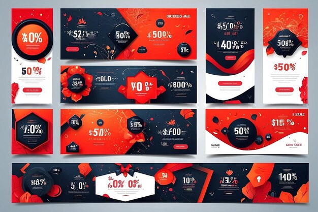 Zdjęcie web sale banner set