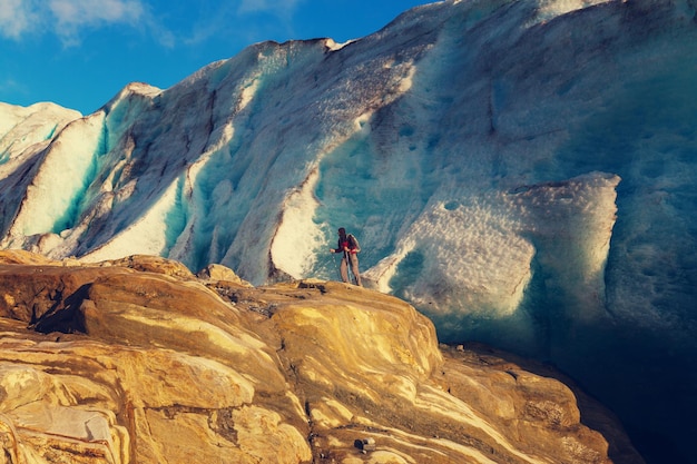 Wędrówka w góry Norwegii, lodowiec Svartisen