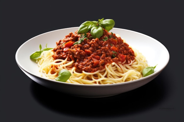 Wegan Spaghetti Bolognese na izolowanym przezroczystym tle Png