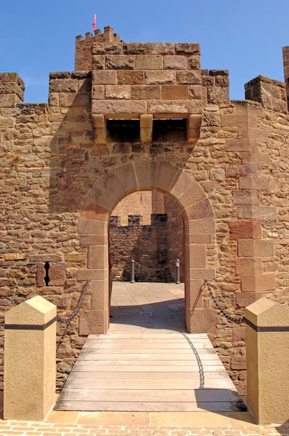 Wejście Zamek Javier, Sangüesa, Navarra, Hiszpania