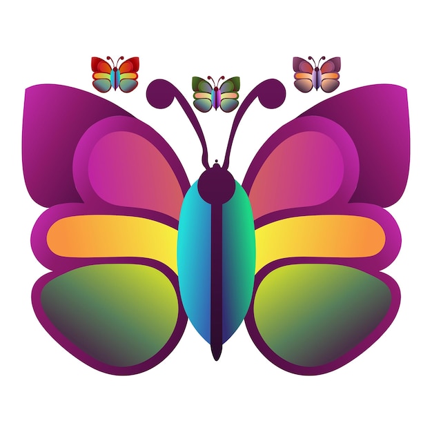 Wektor Art Butterfly Colorful Pack