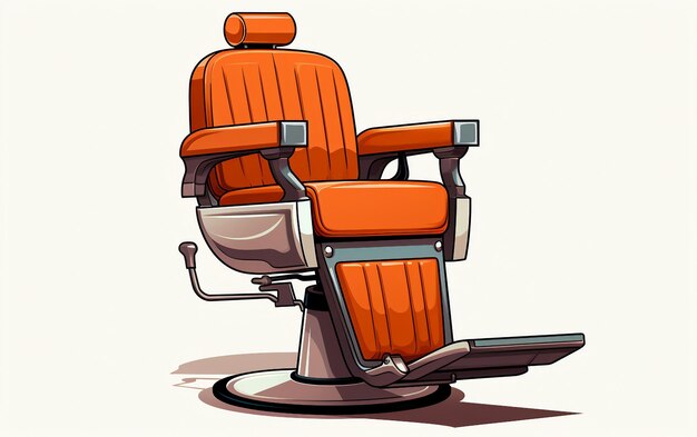 Wektor krzesła fryzjerskiego wyizolowany na przezroczystym tle