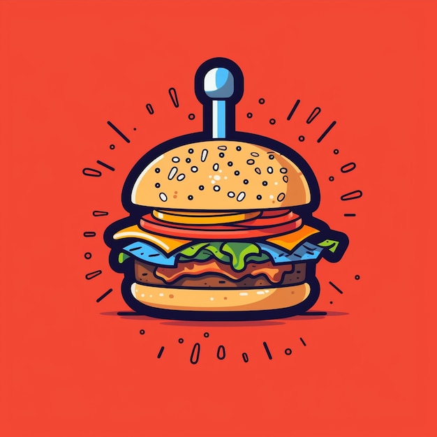 Zdjęcie wektor logo burgera