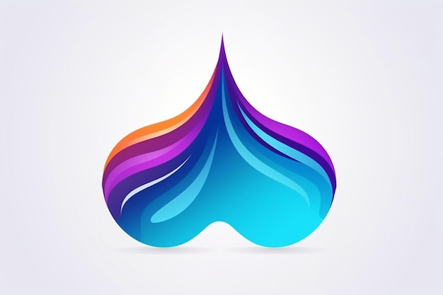 Wektor Logo Ilustracja Woda Gradient Kolorowy Styl