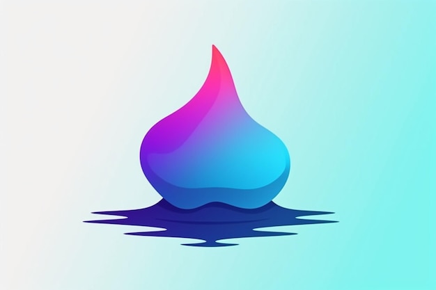Zdjęcie wektor logo ilustracja woda gradient kolorowy styl