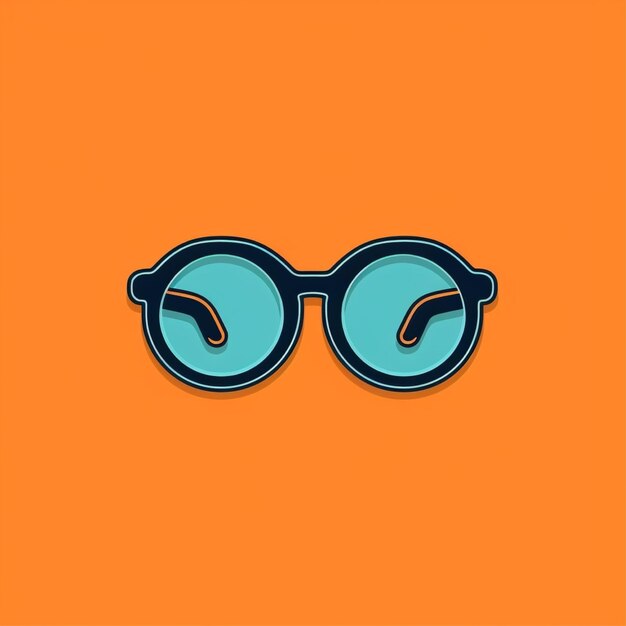 Wektor logo kolorowych okularów płaskich