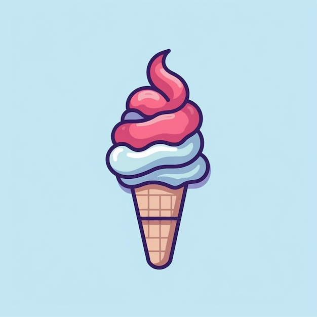 wektor logo lodów w płaskim kolorze