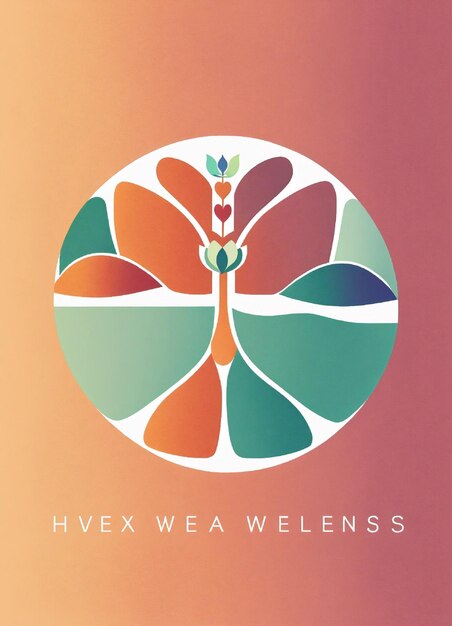 Wektor logo wellness minimalistyczny