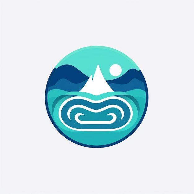 Zdjęcie wektor logo wody o płaskim kolorze