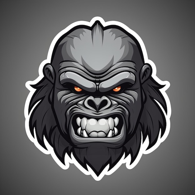 Zdjęcie wektor projektu logo maskotki goryli