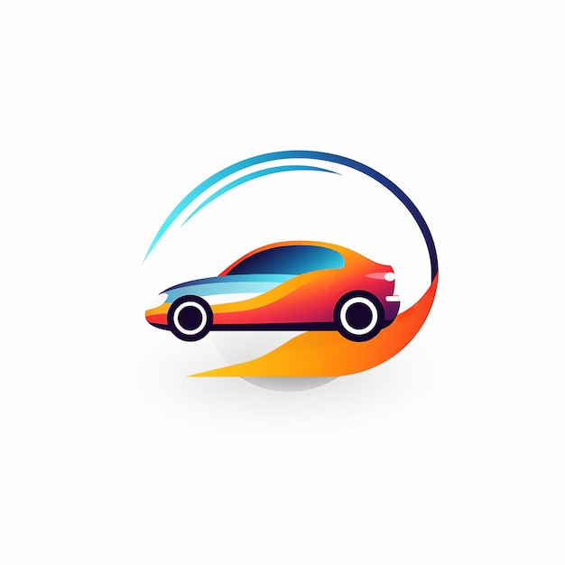 Zdjęcie wektor samochodu 2d logo minimalna ikona