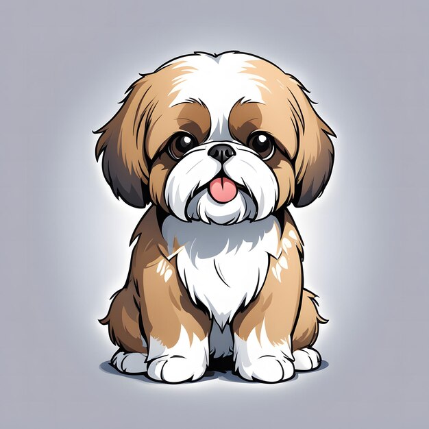 Zdjęcie wektor shih tzu