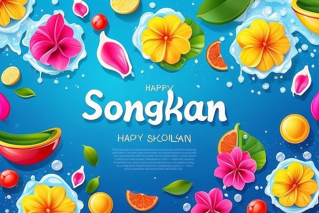 Wektor szablonu plakatu Happy Songkran