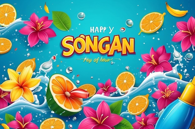 Wektor szablonu plakatu Happy Songkran