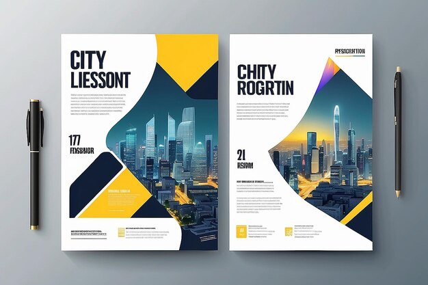 Wektor szablonu projektowania broszury Flyers raport magazynu biznesowego plakat minimalne portfolio