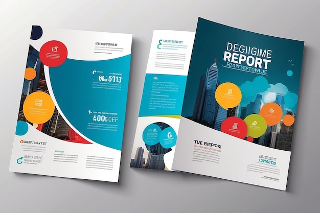 Wektor szablonu projektowania broszury sprawozdania rocznego szablony okładki książki prezentacji ulotki