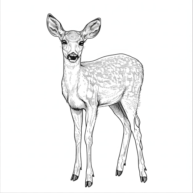 Wektor sztuki Deer Line