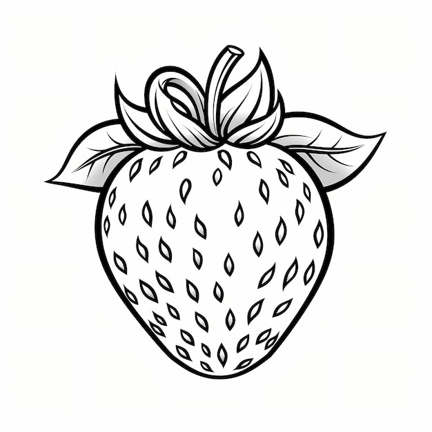 Wektor wektor ilustracja ręcznie rysowane doodle szkic kreskówka słodkie truskawki zdrowej żywności