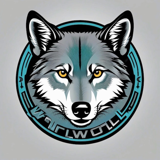 Wektor wofl główny projekt logo wyizolowany na tle