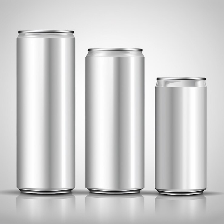 Zdjęcie wektor zestawu pudełek na napoje aluminiowe
