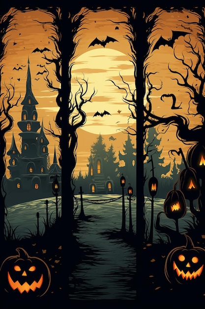 Wektorowa ilustracja tła Halloween