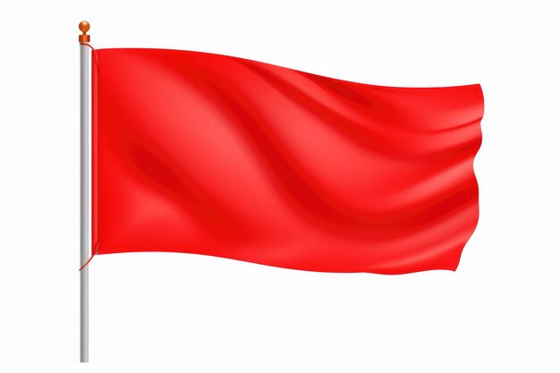 Zdjęcie wektorowa realistyczna izolowana czerwona flaga do dekoracji