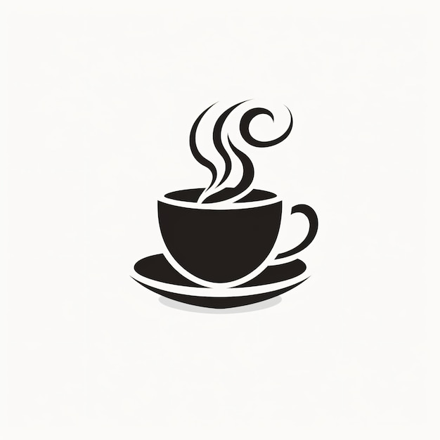 Wektorowe logo kawiarni minimalistyczne czarne i białe