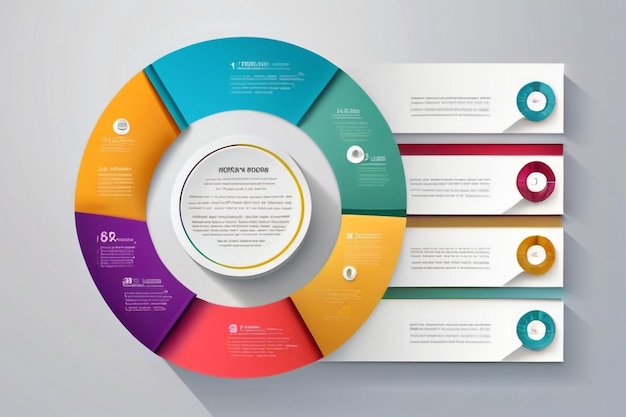 wektorowy abstrakt 3d papier infograficzny elementy infograficzne okrągłe