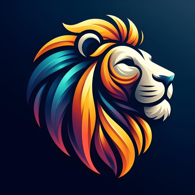 Wektorowy generator projektowania logo z głową lwa