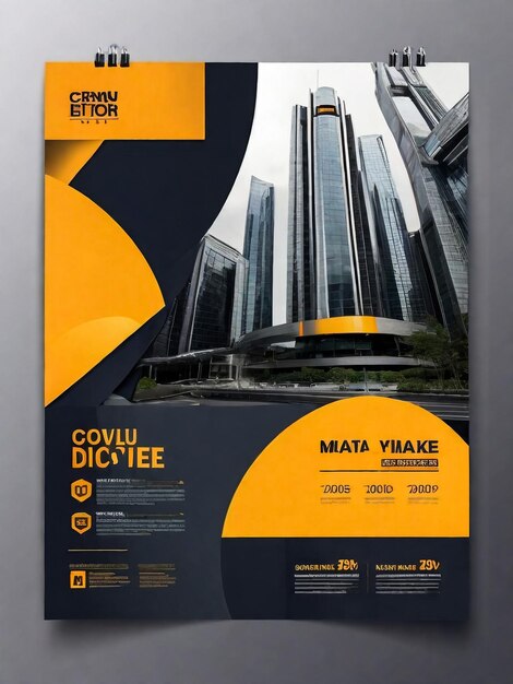 Zdjęcie wektorowy szablon abstrakcji biznesowej dla broszury annualreport magazine poster prezentacja korporacyjna portfolio flyer infografika z czerwonym i czarnym kolorem rozmiar a4 przedni i tylny wektor