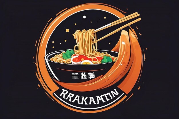 Zdjęcie wektorowy szablon projektowania logo noodle i ramen noodle vector ilustracja inspiracja