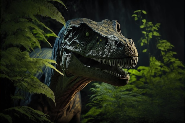 Welociraptor dinozaur starożytny mięsożerny dinozaur wymarłe zwierzę Generacyjna sztuczna inteligencja
