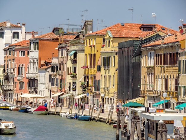 Wenecja Architektura Wenecji wzdłuż Canal Grande