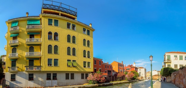 Wenecja Panoramiczny widok na architekturę