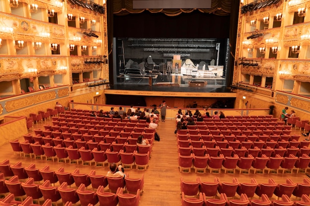 WENECJA, WŁOCHY - 15 WRZEŚNIA 2019 - Widok wnętrza teatru La Fenice