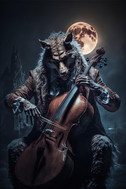 Werewolf039s Melody Horror występu na wiolonczeli