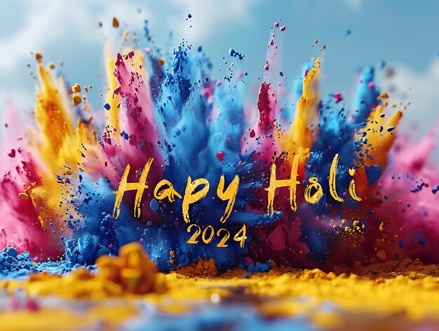 Wesołe święto Wciągające chwile śmiechu i koloru na festiwalu Holi
