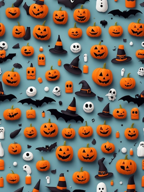 Wesołego Halloween Mega zestaw 31 października Zestaw prostych ilustracji wektorowych Minimalistyczny