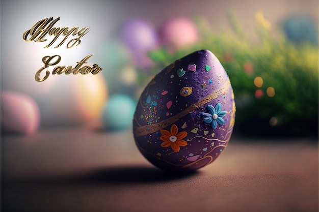 Wesołych Świąt Gratulacyjne tło wielkanocne Wielkanocny plakat i szablon transparentu Pozdrowienia i prezenty na Wielkanoc Promocja i szablon zakupów dla Easte Luxury realistyczna kreatywność