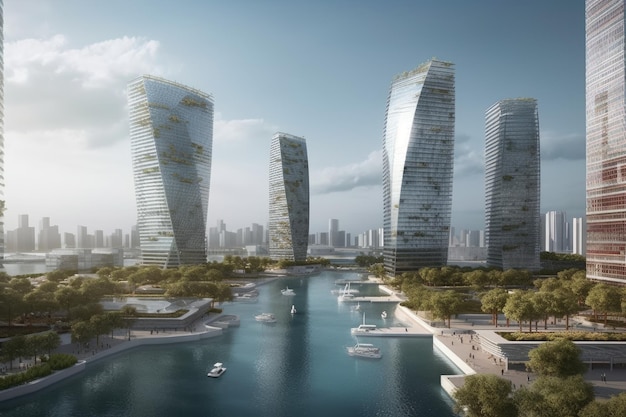 West Bay w Doha Katar obejmie drapacze chmur Financial Districts w lutym 2021 roku