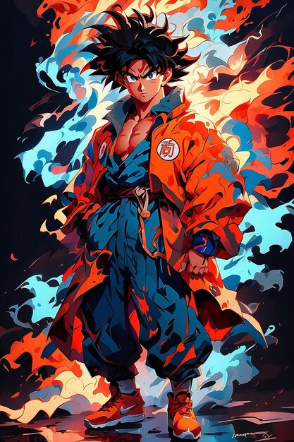 West nusa tenggara Indonezja goku szkic ilustracji