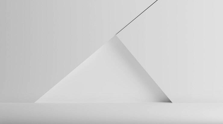 Wewnętrzna biała przestrzeń do projektowania i dekoracji renderowanie 3D