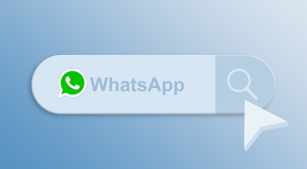 Whatsapp Na Pasku Wyszukiwania Z Kursorem Myszy 3d