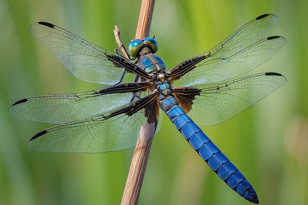 Whitetail Dragonfly Wspólna sztuka abstrakcja przyrody