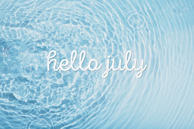 Wiadomość Hello July z letnią aktywnością