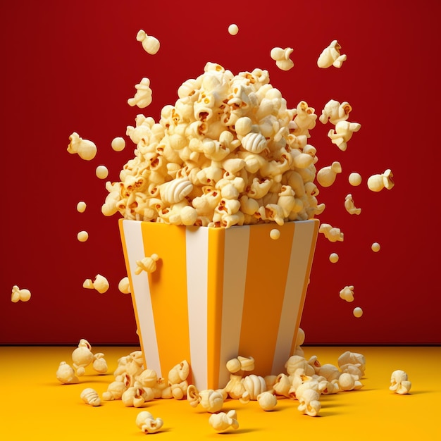 Wiadro popcornu z napisem popcorn