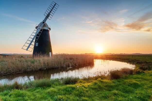 Wiatrak Halvergate na Norfolk Broads