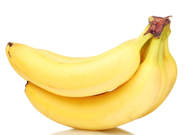 Wiązka banany odizolowywający na bielu